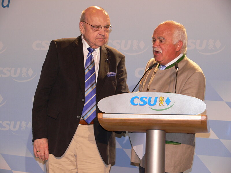 Wilfried Scharnagl und Dr. Peter Gauweiler in Ingolstadt 