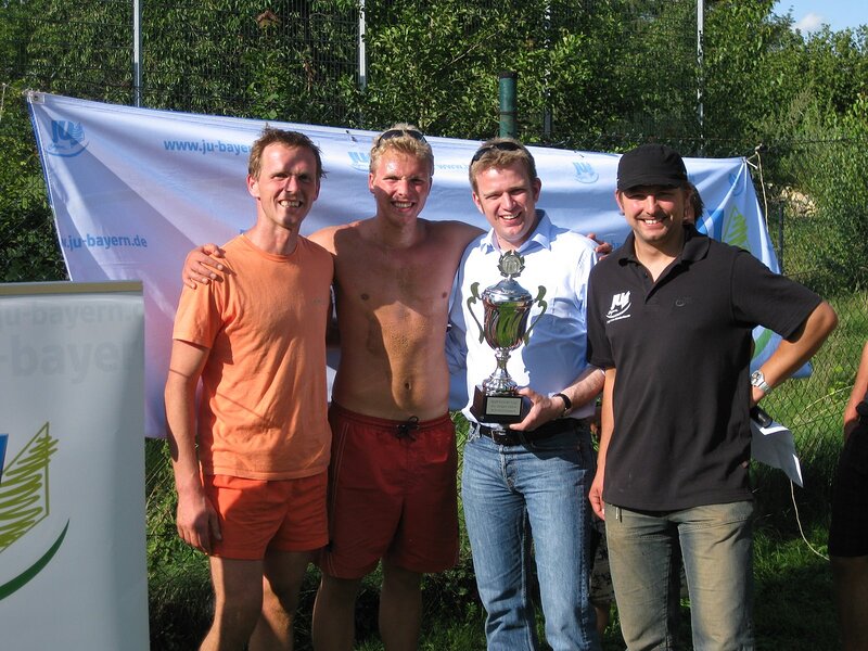 Die Siegermannschaft Udo und Fabian Hoppe, Dr. Reinhard Brandl, Andy Vogl