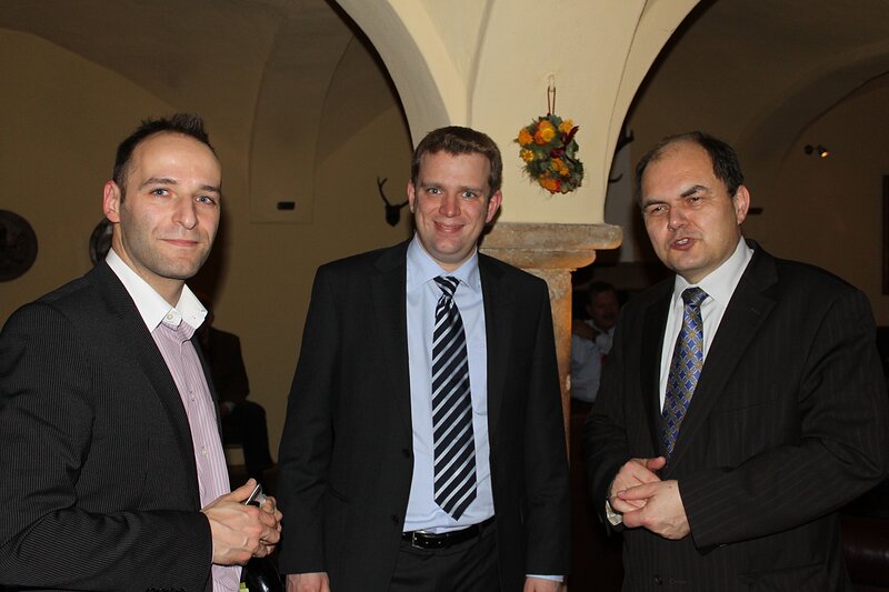 ASP-Landesgeschäftsführer Christian Kattner, MdB Dr. Reinhard Brandl und Staatssekretär Christian Schmidt in Neuburg-Bergen