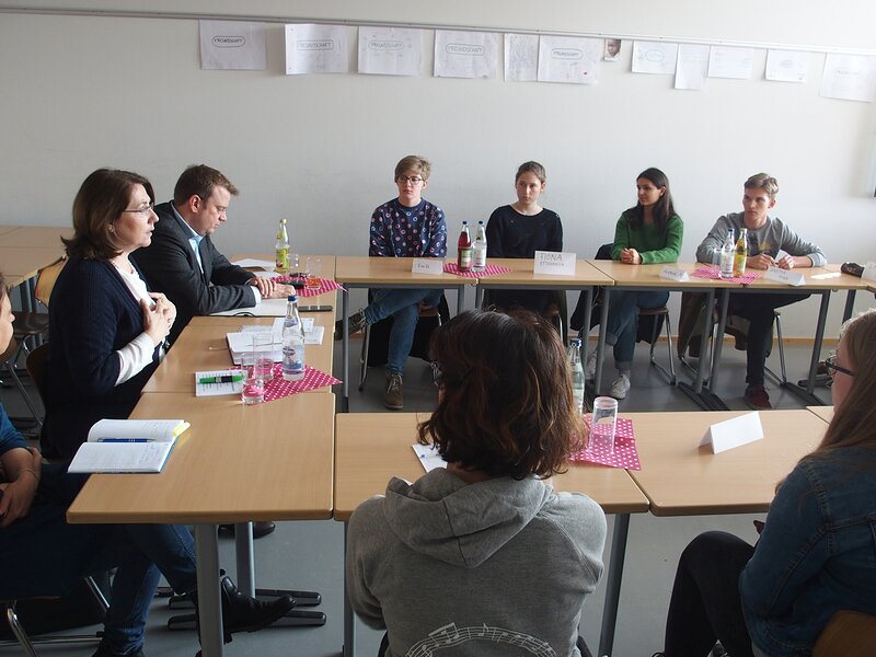 Diskussion im Gabrieli-Gymnasium