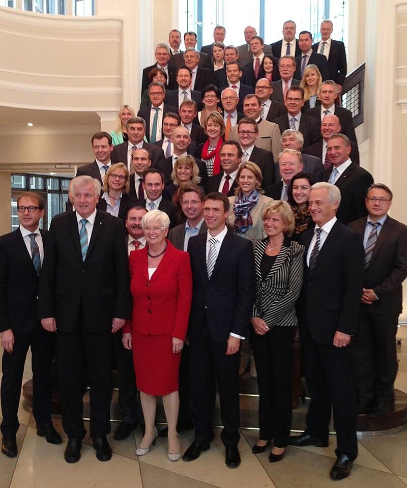 Die Mitglieder der CSU-Landesgruppe im Deutschen Bundestag mit Ministerpräsident Horst Seehofers