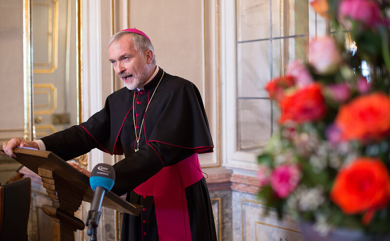 Bischof Gregor Maria Hanke beim Neujahrsempfang des Diözesanrates; pde-Foto: Anita Hirschbeck