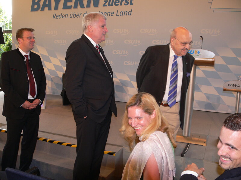 Reinhard Brandl, Ministerpräsident Horst Seehofer, Wilfried Scharnagl und Patricia Klein