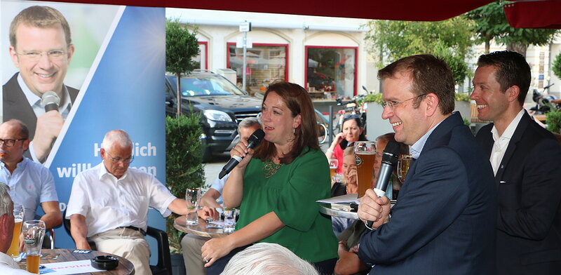 Generalkonsulin Jennifer Gavito und MdB Dr. Reinhard Brandl in Ingolstadt; Foto: Stefan Eberl