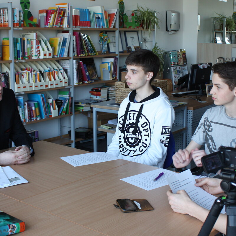 Gespräch mit Schülern der Realschule Kösching