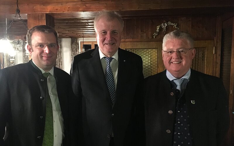 Dr. Reinhard Brandl MdB, Ministerpräsident Horst Seehofer und CSU-Kreisvorsitzender Alrfred Lengler; Foto: M. Enghuber