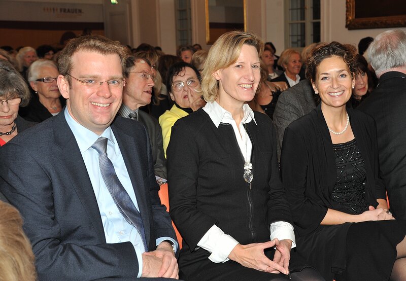 Strahlende Gesichter beim Festakt im Spiegelsaal