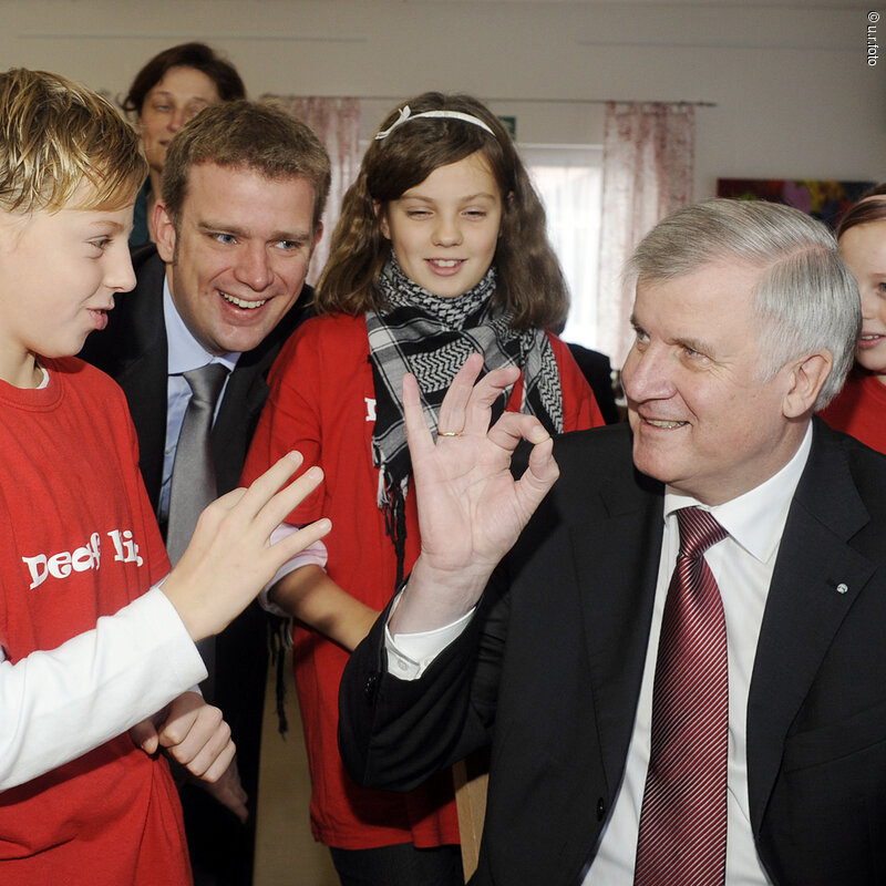 Besuch des Gehörlosenzentrums in Ingolstadt mit Ministerpräsident Horst Seehofer
