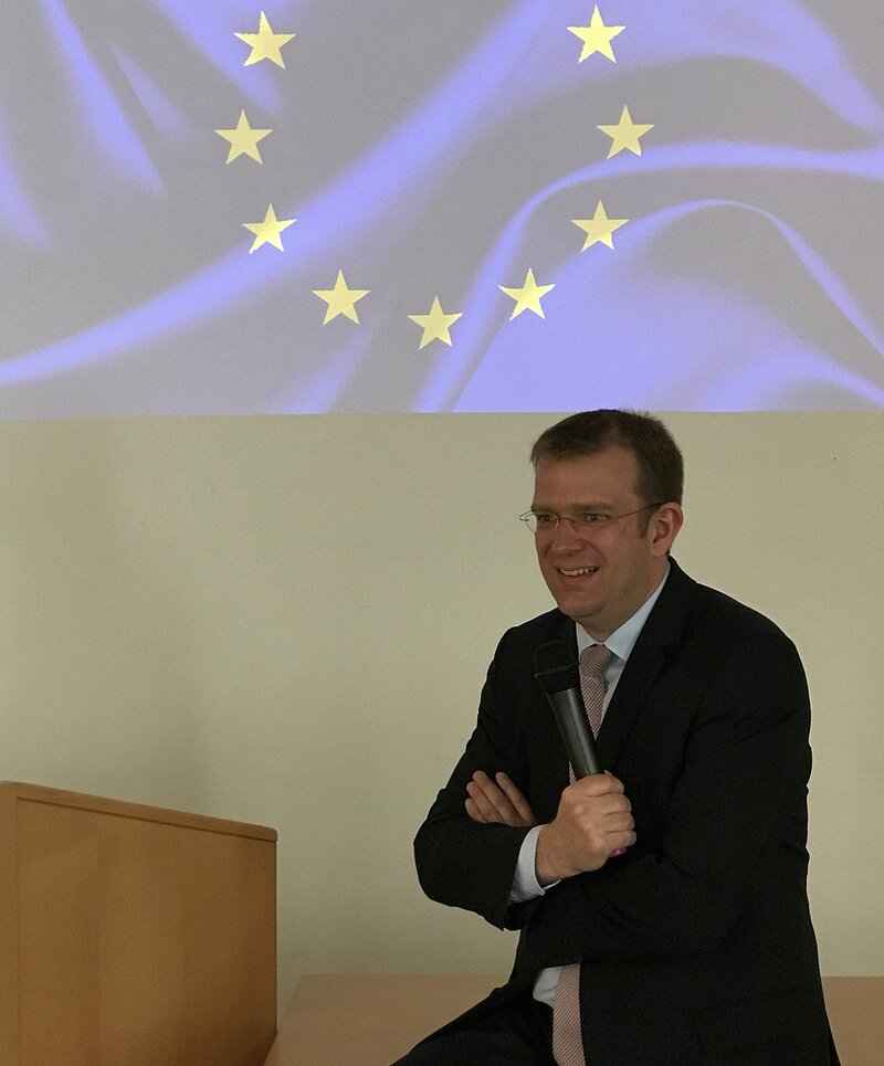 MdB Dr. Reinhard Brandl beim EU-Projekttag