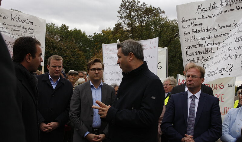 Ministerpräsident Dr. Markus Söder in Bertoldsheim; Foto: B. Machel