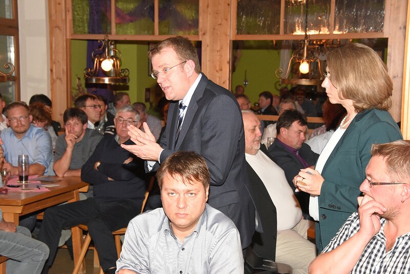 Reinhard Brandl bei der Kreisdelegiertenversammlung in Böhmfeld; Foto: Michael Dremel