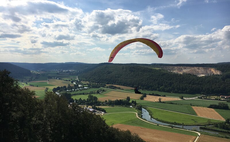 Flug bei gutem Drachflieger-Wetter