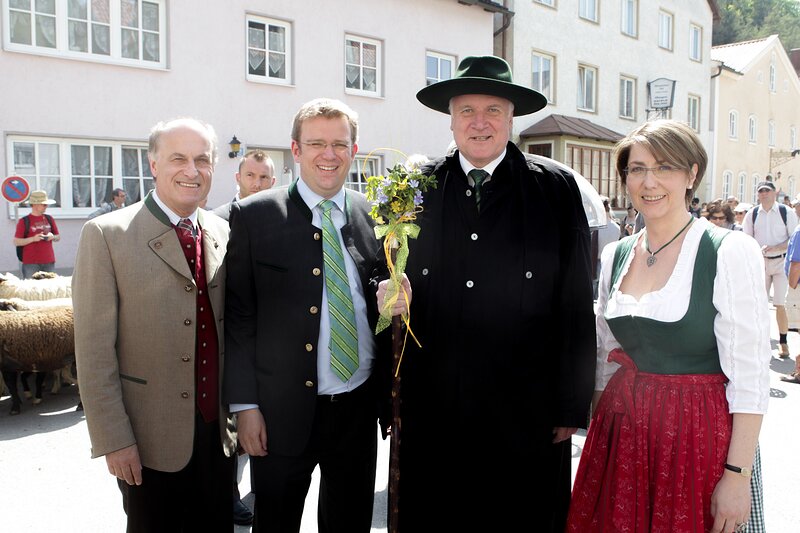 Reinhard Eichiner, Reinhard Brandl, Ministerpräsident Horst Seehofer und Tanja Schorer-Dremel