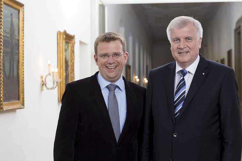MdB Dr. Reinhard Brandl und Ministerpräsident Horst Seehofer in Kloster Banz