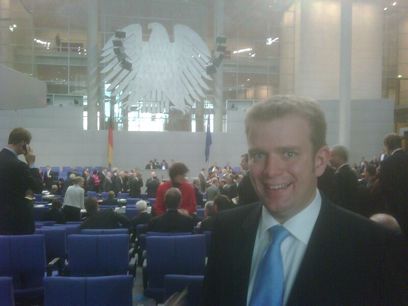 MdB Dr. Reinhard Brandl im Plenarsaal des Reichstages