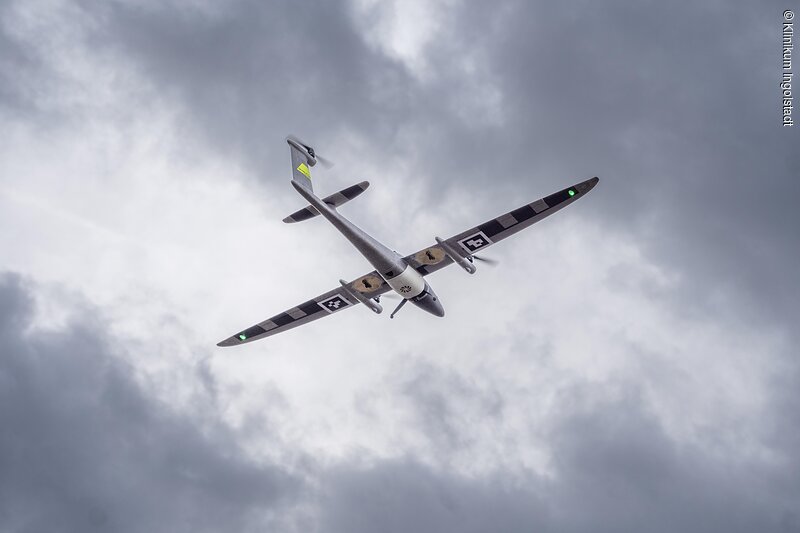 Testflug geglückt: Die Notfallmedikamente wurden erfolgreich per Drohne von Ingolstadt nach Pfaffenhofen transportiert.